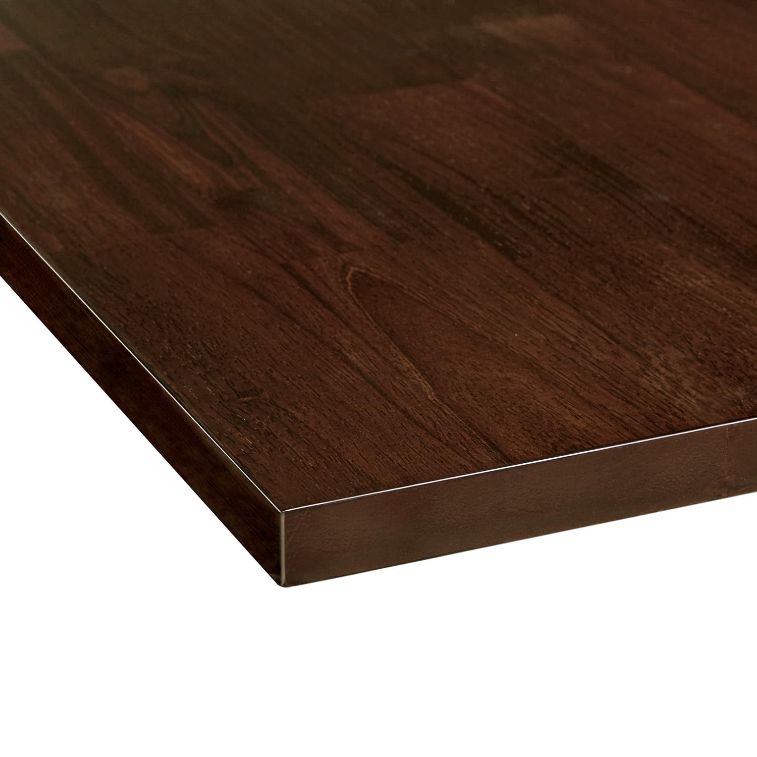 ARIEL 48 x 25 x 1 Hevea Espresso Finished Solid Wood Table Top, Dark Walnut Desktop for Standing/Adjustable Desk/Office Tabletop/Gaming Desk/Kitchen Countertop - Image 4