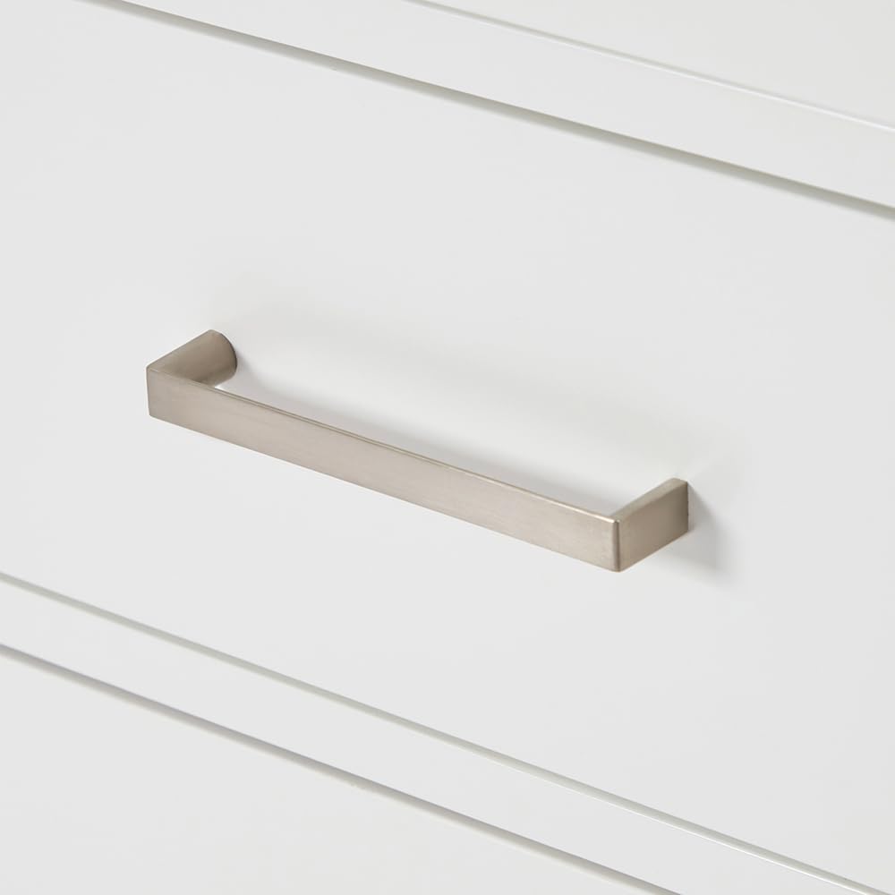 ARIEL Bathroom Vanity Base Cabinet 66" Inch in 66" Grey, Single Sink Configuration, 2 Soft Closing Doors, 9 Full Extension Dovetail Drawers, Brushed Nickel - Image 10