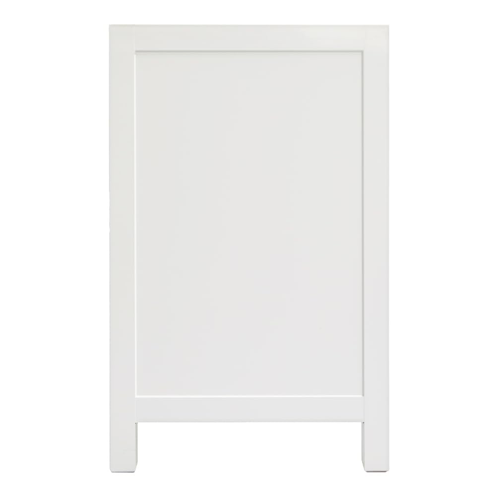 ARIEL Bathroom Vanity Base Cabinet 66" Inch in White, Dual Sink Configuration, 4 Soft Closing Doors, 6 Full Extension Dovetail Drawers, Brushed Nickel - Image 5