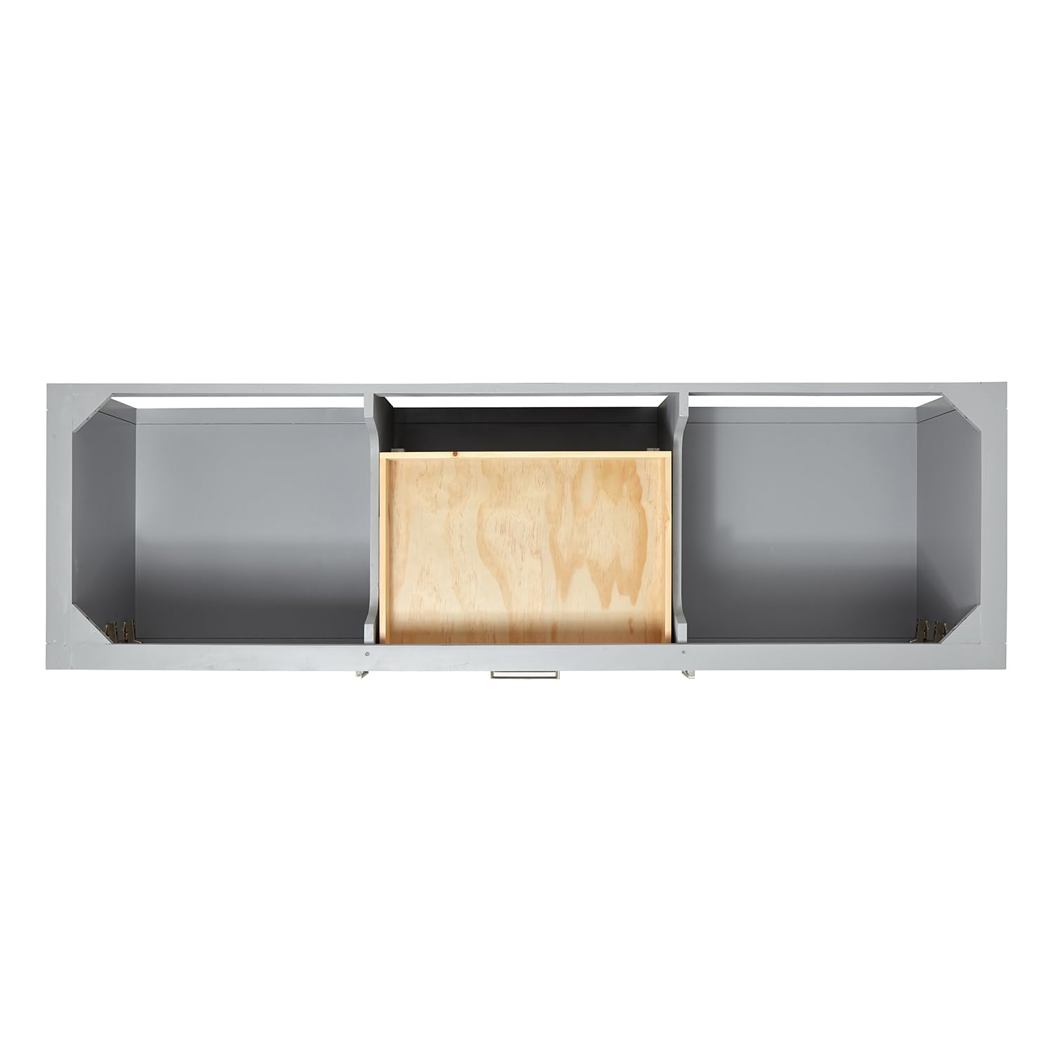 ARIEL Bayhill 72-inch Bathroom Vanity with Sink,Solid Wood, 1.5-inch Carrara White Quartz Countertop & Backsplash, Double Oval Porcelain Sink, 2 Soft Closing Doors, 3 Dovetail Drawers, Grey - Image 7
