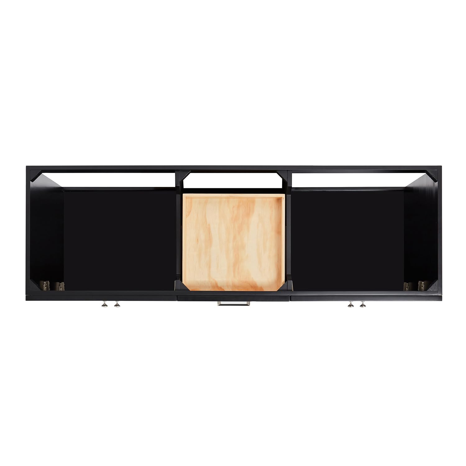 ARIEL Hamlet 66 Inch Double Sink Base Cabinet in Black - Image 7