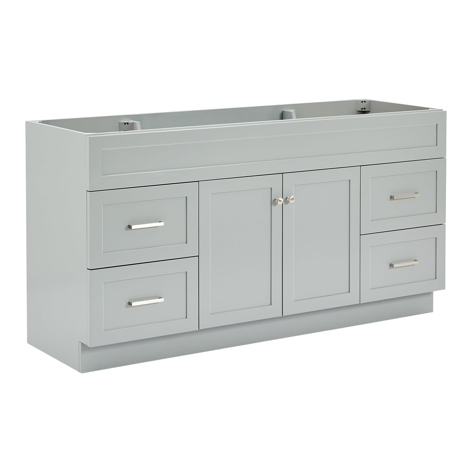 ARIEL Hamlet 66 Inch Single Sink Base Cabinet in Grey - Image 4
