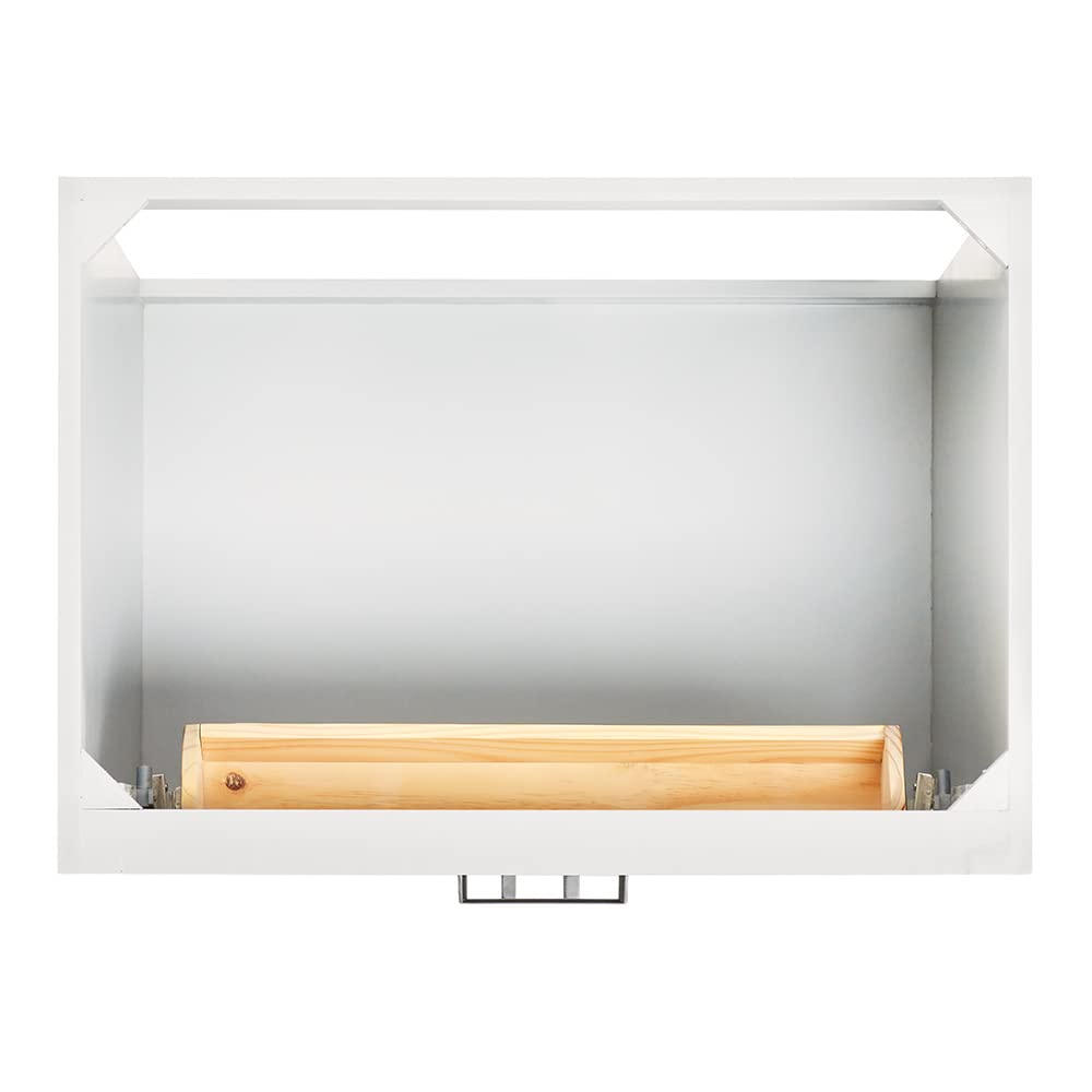 ARIEL Hepburn 31" Inch Oval Sink Vanity with 1.5" Edge Pure White Quartz Countertop in White - Image 9