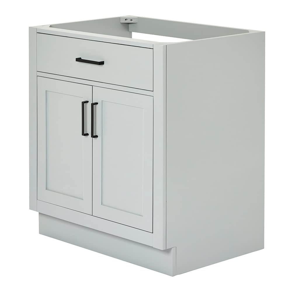 ARIEL Hepburn 30" Inch Single Sink Base Cabinet in Grey - Image 4