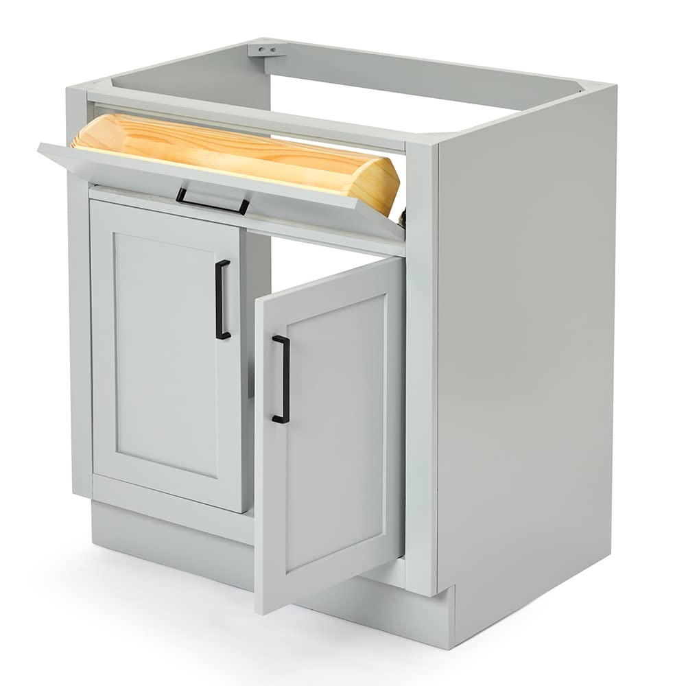 ARIEL Hepburn 30" Inch Single Sink Base Cabinet in Grey - Image 6
