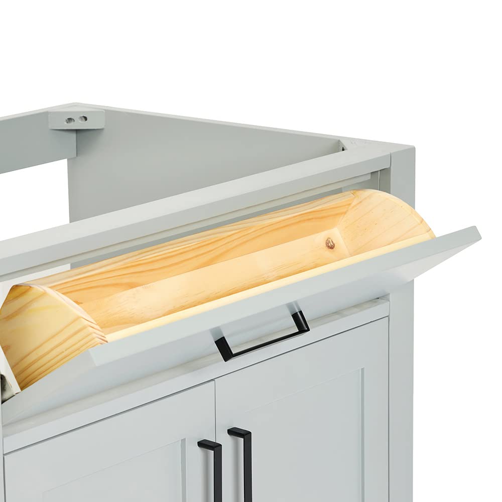 ARIEL Hepburn 30" Inch Single Sink Base Cabinet in Grey - Image 8