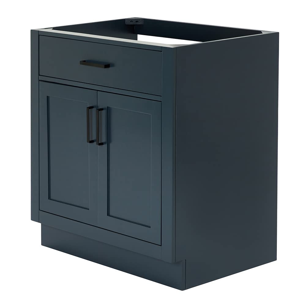 ARIEL Hepburn 30" Inch Single Sink Base Cabinet in Midnight Blue - Image 4