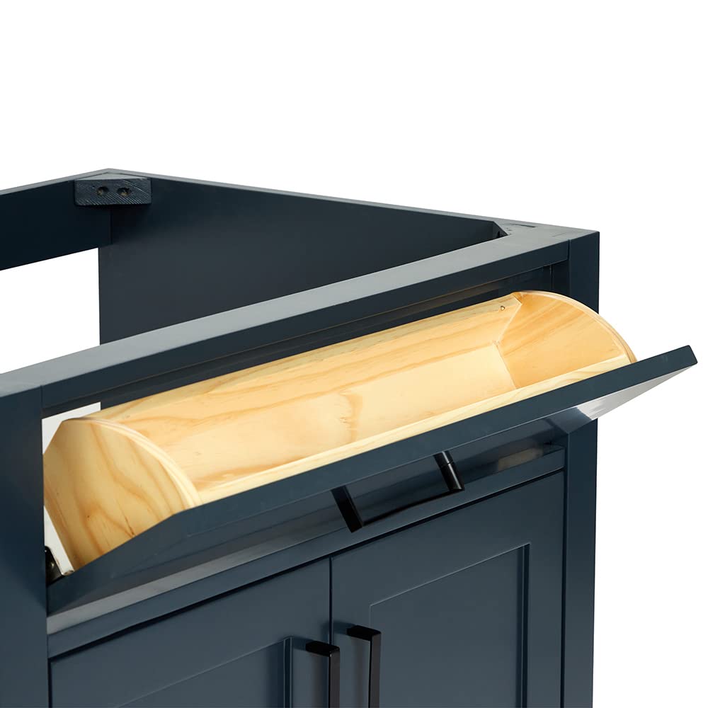 ARIEL Hepburn 30" Inch Single Sink Base Cabinet in Midnight Blue - Image 7
