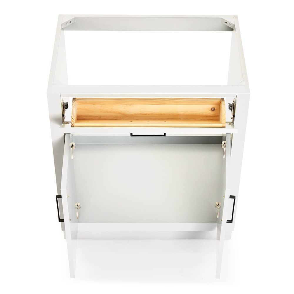 ARIEL Hepburn 30" Inch Single Sink Base Cabinet in White - Image 8