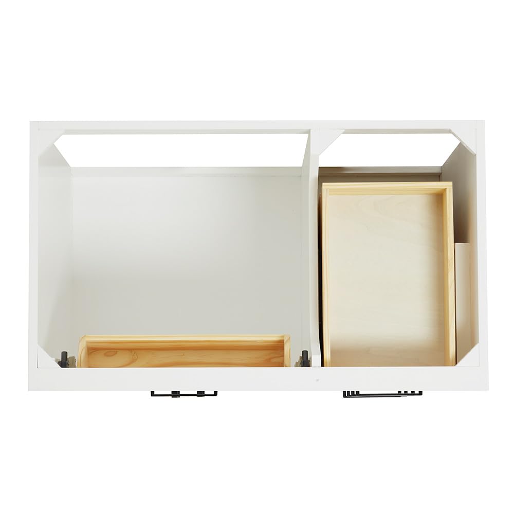 ARIEL Hepburn 36-inch Bathroom Vanity with Sink,Solid Wood, 1.5-inch Pure White Quartz Countertop & Backsplash, Single Rectangular Porcelain Sink, 2 Soft Closing Doors, 5 Dovetail Drawers, White - Image 12