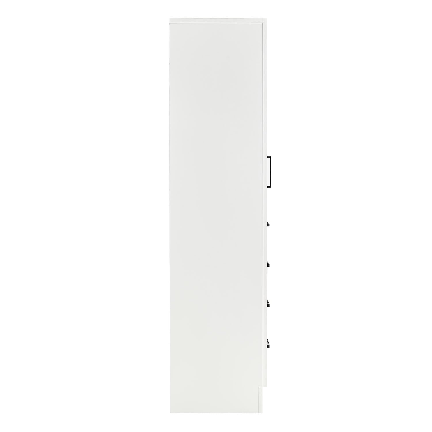 ARIEL Hepburn 69 Inch Includes 20 Inch Linen Cabinet and 1 of 49 Inch Single Rectangle Sink Bathroom Vanity with Pure White Quartz Countertop 1.5 Inch in White - Image 3