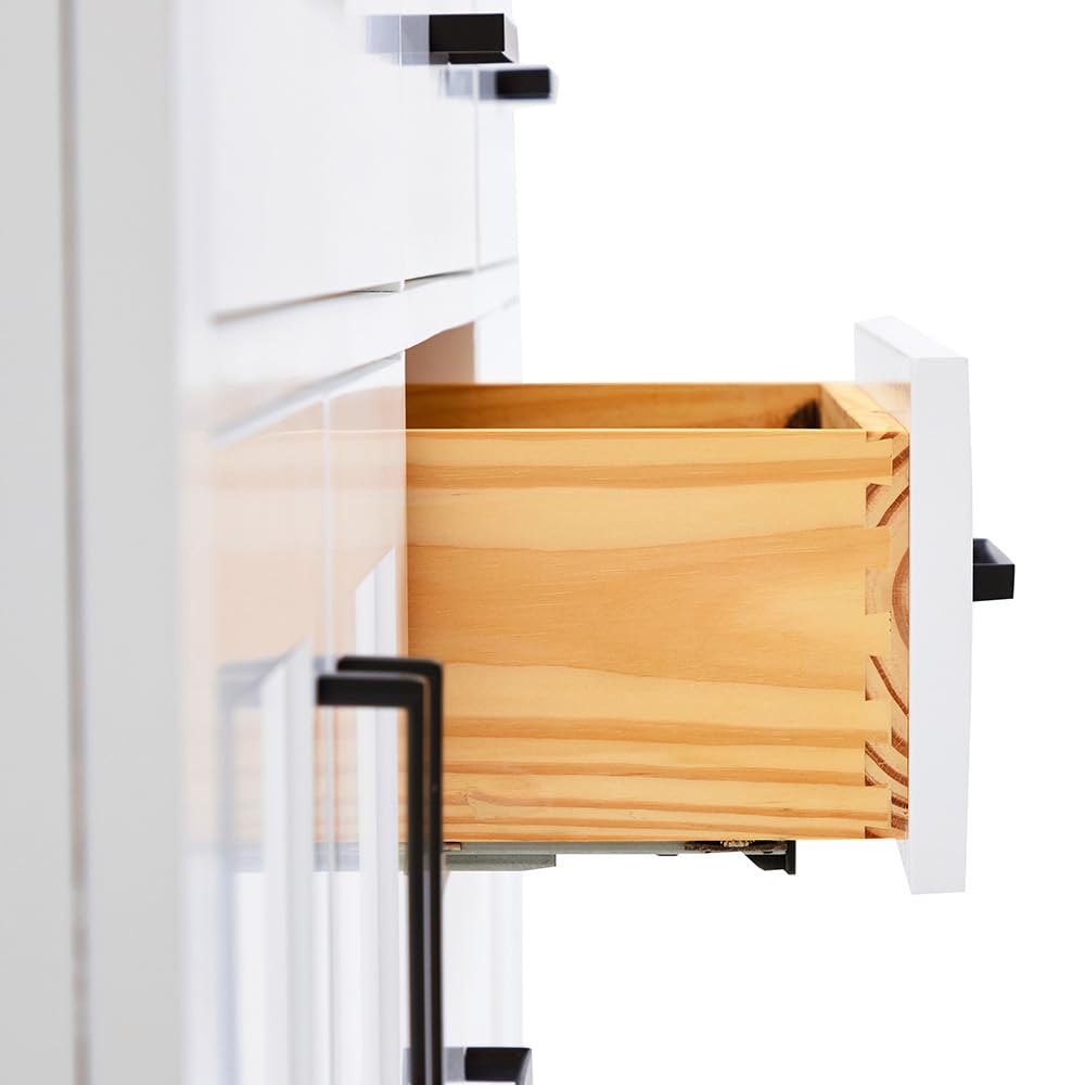 ARIEL Hepburn 72-inch Bathroom Vanity with Sink,Solid Wood, 1.5-inch Italian Carrara Marble Countertop, Double Rectangular Porcelain Sink, 4 Soft Closing Doors, 6 Dovetail Drawers, White - Image 13