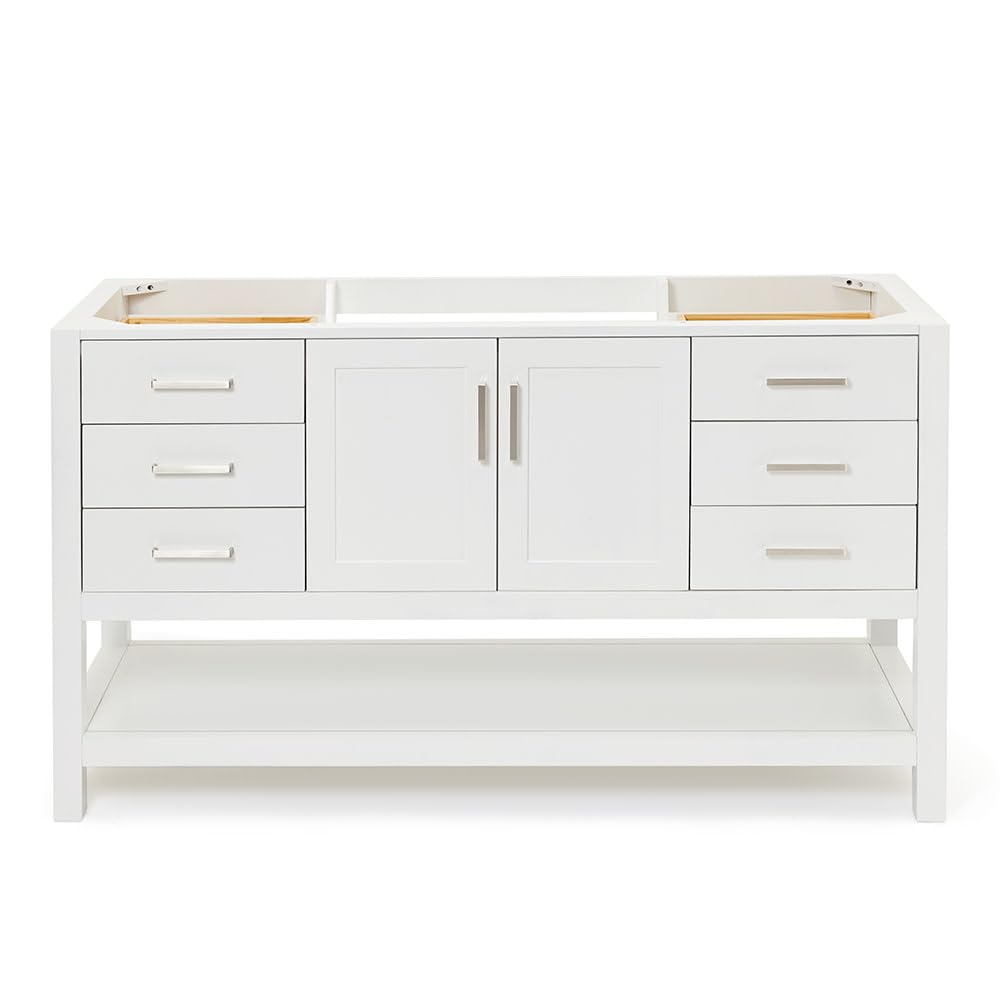 ARIEL Magnolia 60" Single Sink Base Cabinet in White