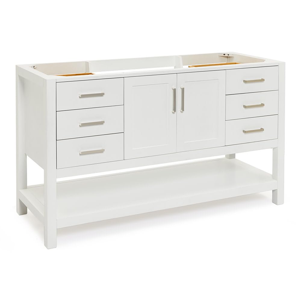 ARIEL Magnolia 60" Single Sink Base Cabinet in White - Image 10