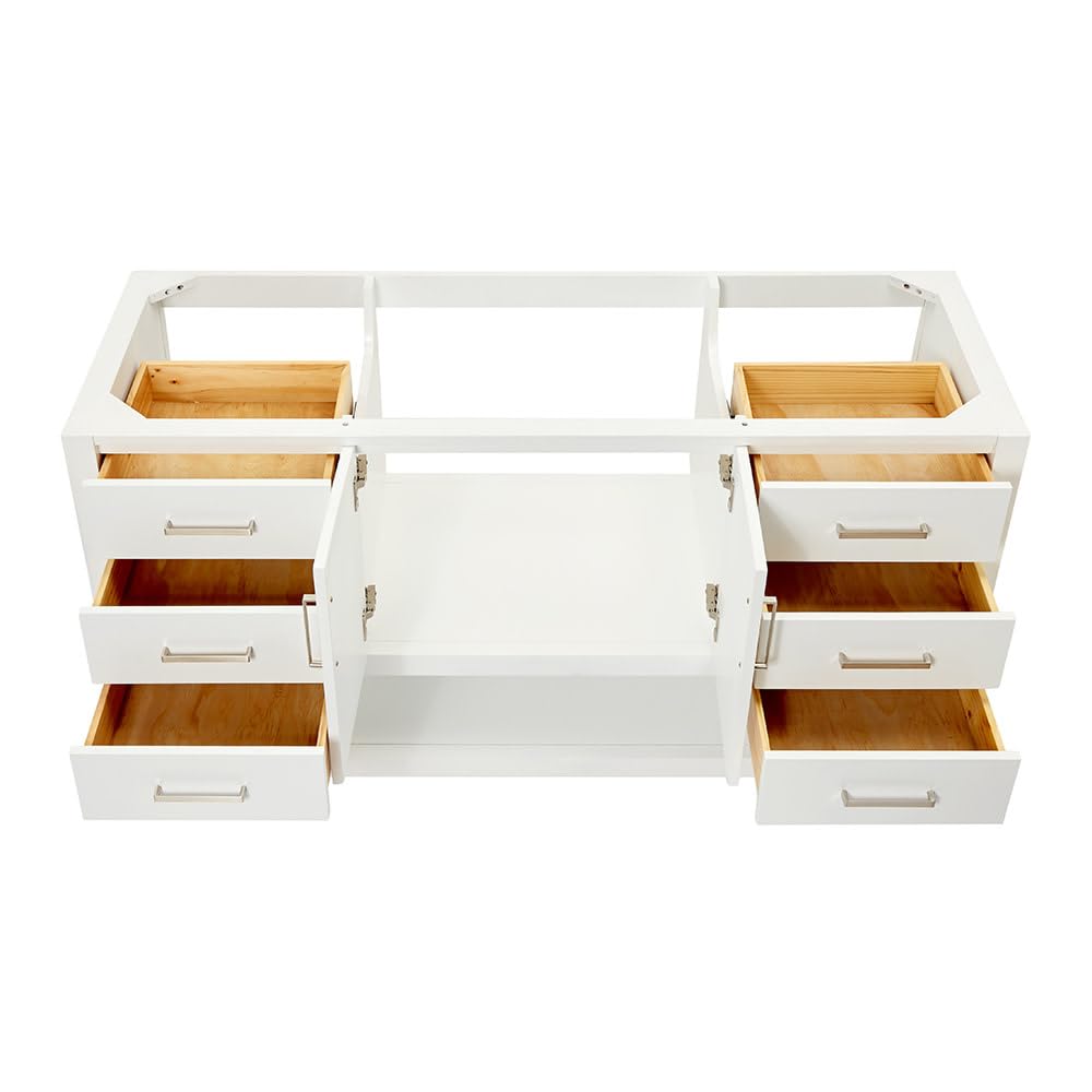 ARIEL Magnolia 60" Single Sink Base Cabinet in White - Image 7