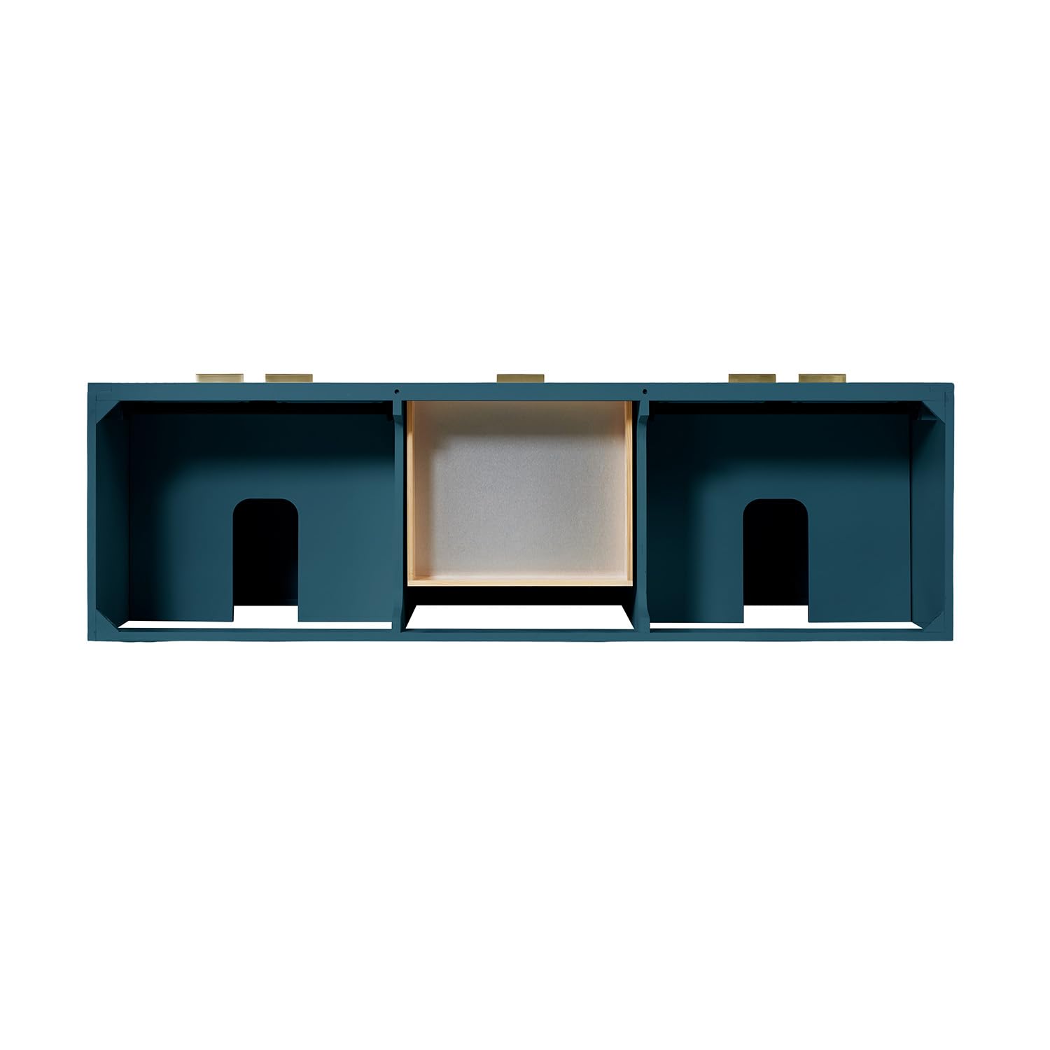 ARIEL Milan 72-inch Bathroom Vanity with Sink,Solid Wood, 1.5-inch Italian Carrara Marble Countertop, Double Rectangular Porcelain Sink, Soft Closing Doors, Dovetail Drawers, Vintage Blue - Image 7