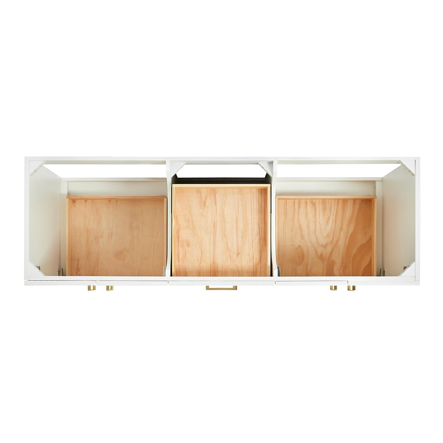 ARIEL Taylor 66 Inch Double Sink Base Cabinet in White - Image 6