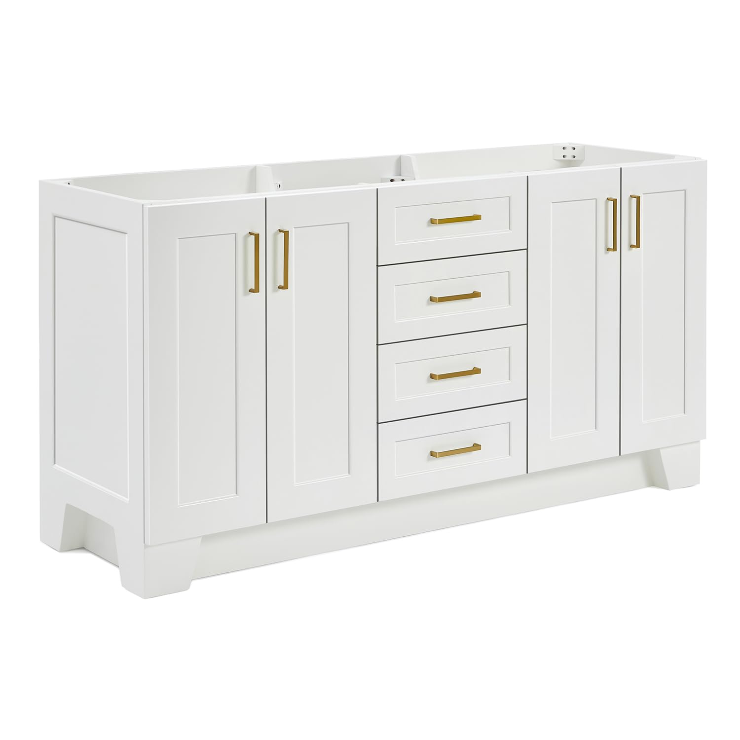ARIEL Taylor 66 Inch Double Sink Base Cabinet in White - Image 3